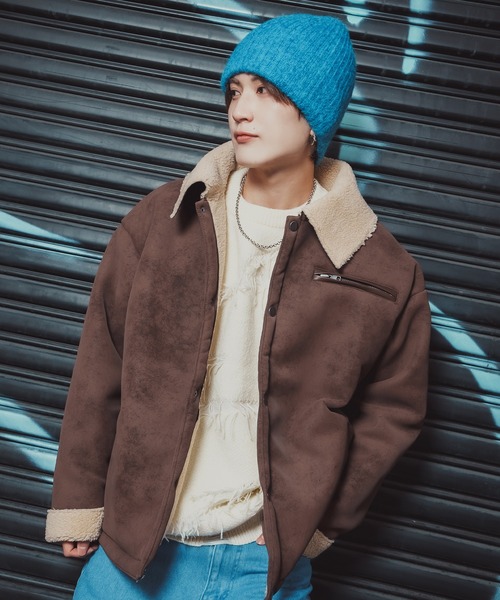 improves（インプローブス）の「ボア襟 フェイクムートンジャケット（ブルゾン・メンズ・ブラック/ブラウン・X-LARGE/LARGE/MEDIUM/SMALL）」の7枚目の写真