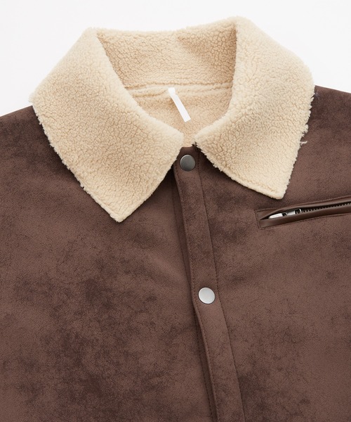 improves（インプローブス）の「ボア襟 フェイクムートンジャケット（ブルゾン・メンズ・ブラック/ブラウン・X-LARGE/LARGE/MEDIUM/SMALL）」の15枚目の写真