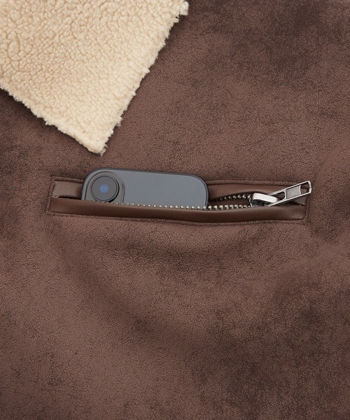 improves（インプローブス）の「ボア襟 フェイクムートンジャケット（ブルゾン・メンズ・ブラック/ブラウン・X-LARGE/LARGE/MEDIUM/SMALL）」の16枚目の写真