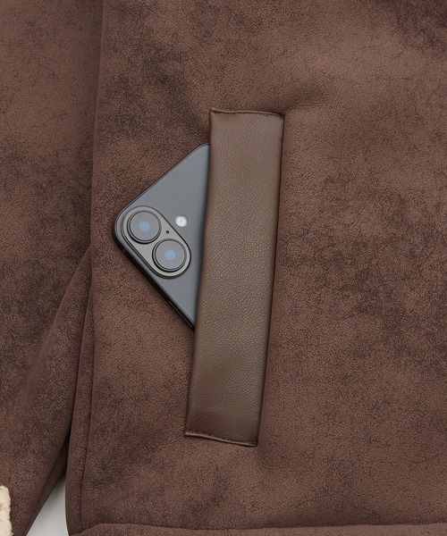 improves（インプローブス）の「ボア襟 フェイクムートンジャケット（ブルゾン・メンズ・ブラック/ブラウン・X-LARGE/LARGE/MEDIUM/SMALL）」の18枚目の写真