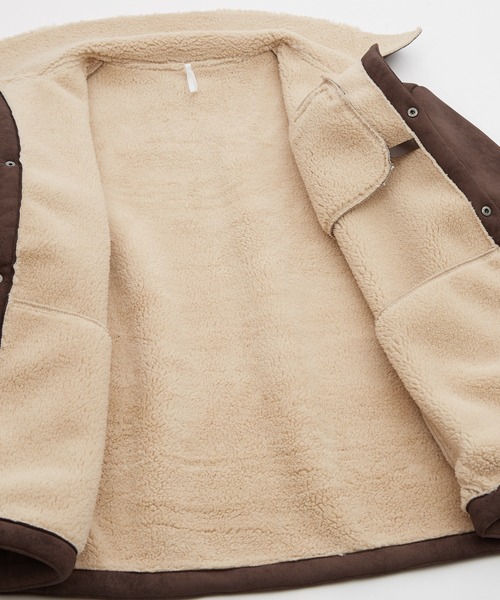 improves（インプローブス）の「ボア襟 フェイクムートンジャケット（ブルゾン・メンズ・ブラック/ブラウン・X-LARGE/LARGE/MEDIUM/SMALL）」の21枚目の写真