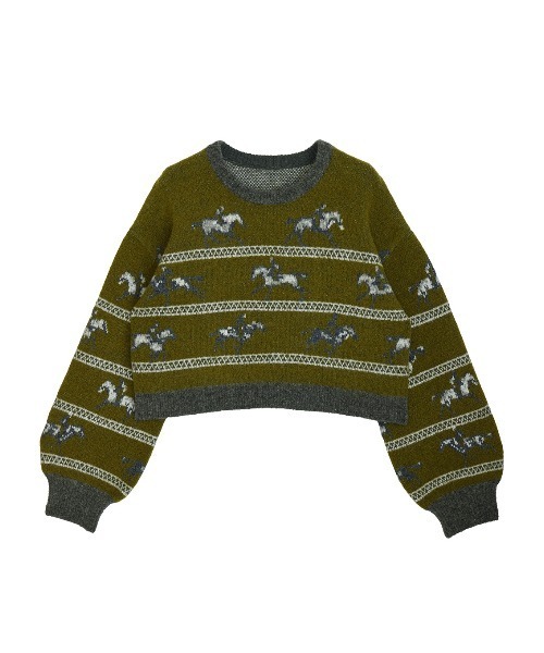 Ameri（アメリ）の「UND HORSE PATTERN KNIT（ニット/セーター）」 - WEAR