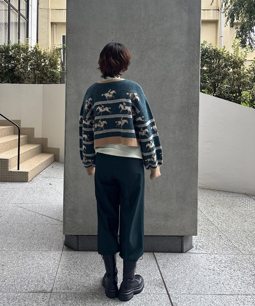 Ameri（アメリ）の「UND HORSE PATTERN KNIT（ニット/セーター）」 - WEAR