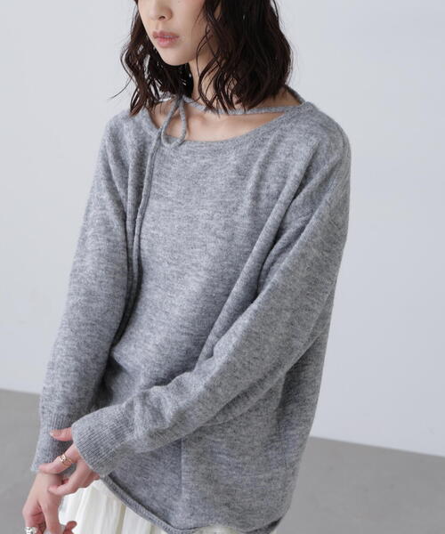 FREE'S MART(フリーズマート)の「◆ワンショルルーズニット(ニット/セーター・レディース・ベージュ/グレー/ブラウン・FREE)」の6枚目の写真