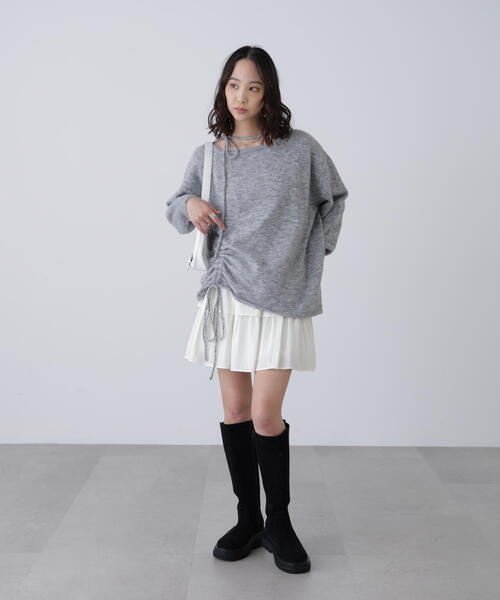 FREE'S MART(フリーズマート)の「◆ワンショルルーズニット(ニット/セーター・レディース・ベージュ/グレー/ブラウン・FREE)」の11枚目の写真