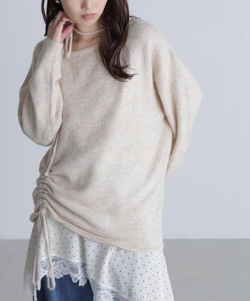 FREE'S MART（フリーズマート）の「◆ワンショルルーズニット（ニット/セーター・レディース・ベージュ/グレー/ブラウン・FREE）」の5枚目の写真