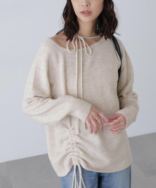 FREE'S MART（フリーズマート）の「◆ワンショルルーズニット（ニット/セーター・レディース・ベージュ/グレー/ブラウン・FREE）」の11枚目の写真