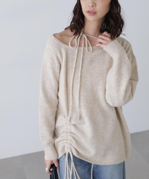 FREE'S MART（フリーズマート）の「◆ワンショルルーズニット（ニット/セーター・レディース・ベージュ/グレー/ブラウン・FREE）」の12枚目の写真