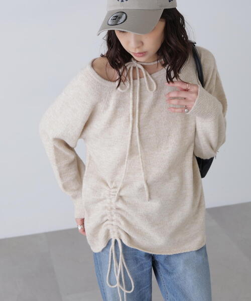 FREE'S MART（フリーズマート）の「◆ワンショルルーズニット（ニット/セーター・レディース・ベージュ/グレー/ブラウン・FREE）」の15枚目の写真