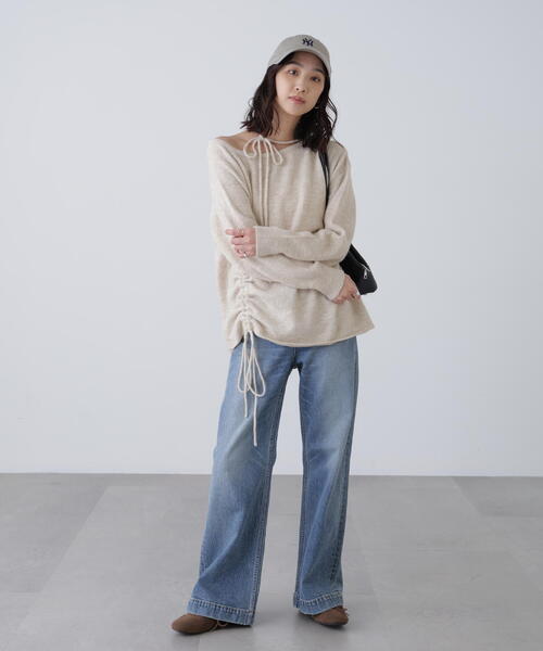 FREE'S MART（フリーズマート）の「◆ワンショルルーズニット（ニット/セーター・レディース・ベージュ/グレー/ブラウン・FREE）」の16枚目の写真