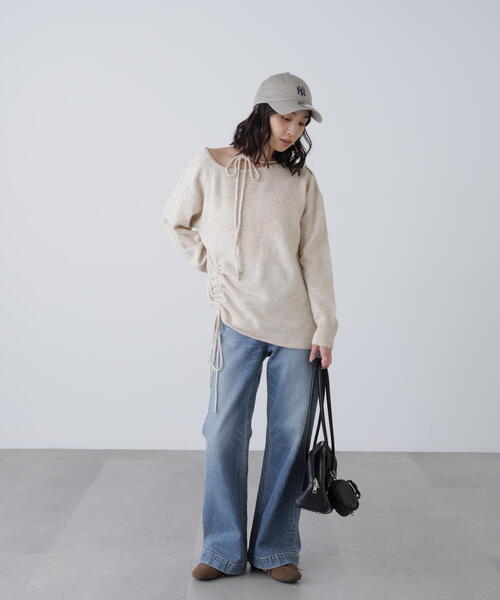 FREE'S MART（フリーズマート）の「◆ワンショルルーズニット（ニット/セーター・レディース・ベージュ/グレー/ブラウン・FREE）」の20枚目の写真