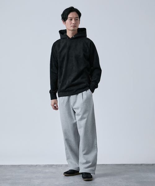 B.C STOCK(ベーセーストック)の「フェイクスエードパーカー(パーカー・メンズ・ブラック/ベージュ/スミクロ・MEDIUM/LARGE)」の20枚目の写真