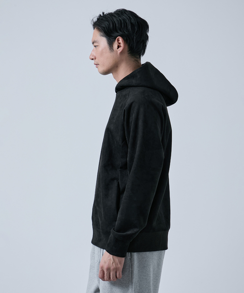 B.C STOCK(ベーセーストック)の「フェイクスエードパーカー(パーカー・メンズ・ブラック/ベージュ/スミクロ・MEDIUM/LARGE)」の18枚目の写真