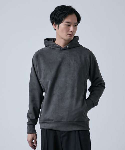 B.C STOCK(ベーセーストック)の「フェイクスエードパーカー(パーカー・メンズ・ブラック/ベージュ/スミクロ・MEDIUM/LARGE)」の15枚目の写真