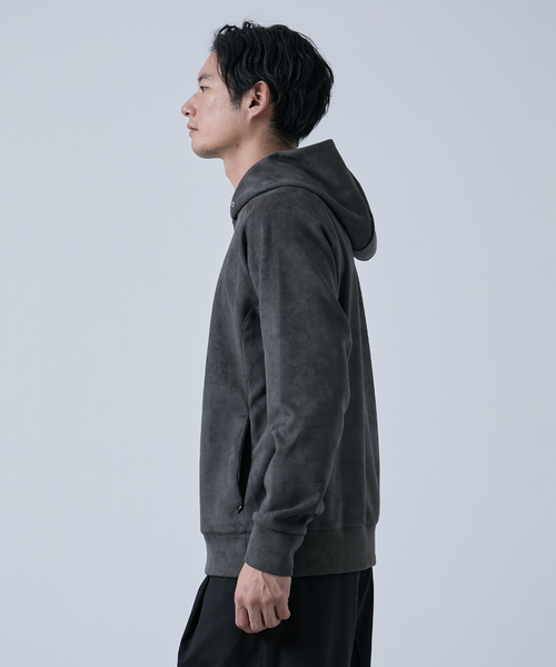 B.C STOCK(ベーセーストック)の「フェイクスエードパーカー(パーカー・メンズ・ブラック/ベージュ/スミクロ・MEDIUM/LARGE)」の14枚目の写真