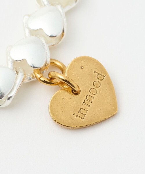 in mood（インムード）の「＜in mood＞CLIP HEART ブレスレット（ブレスレット・レディース・シルバー・FREE）」の3枚目の写真