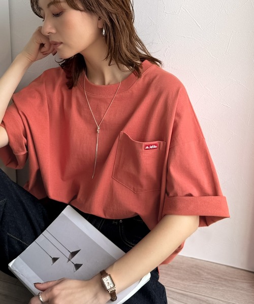 Java(ジャバ)の「《JaVa ジャバコラボ》大人の魅力を引き立てる、綿100%個性派TEE!韓国刺繍レシピオーバーサイズロゴTシャツ(Tシャツ/カットソー・レディース・ネイビー/アイボリー/チャコール/ブラウン/オレンジ・X-LARGE/SMALL/MEDIUM/LARGE)」の14枚目の写真