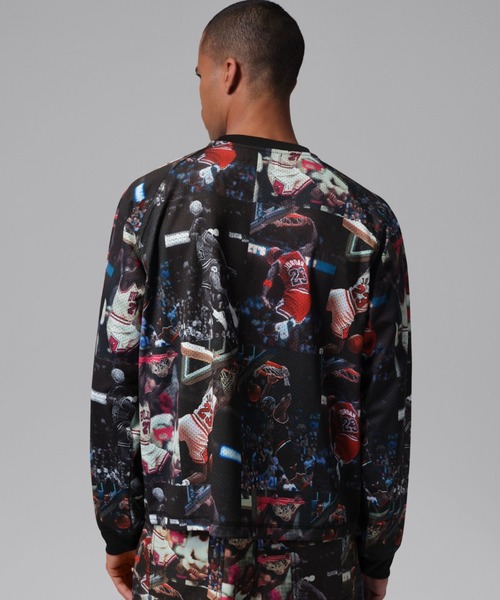 JORDAN BRAND（ジョーダンブランド）の「JORDAN BRAND M J FLT AOP LS JRSY / ジョーダン ブランド FLT AOP L/S トップ JRSY / NIKE【SP】（Tシャツ/カットソー・メンズ・ブラック・S/M/L/XL/XXL）」の2枚目の写真