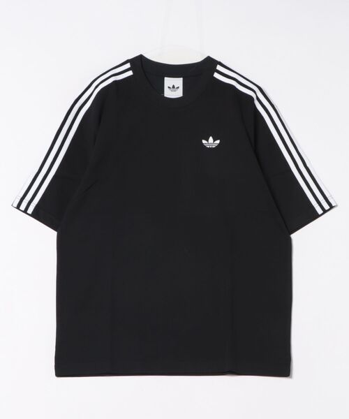 adidas(アディダス)の「adidas アディダス M ADICOLOR 3ST OVERSIZED TEE ショートスリーブ KD4095 BLACK(Tシャツ/カットソー・メンズ・ブラック・MEDIUM/SMALL/X-SMALL/X-LARGE/LARGE)」の1枚目の写真