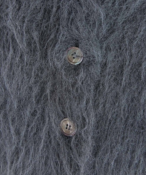 LA PEAU DE GEM（ラポドゥジェム）の「【LA PEAU DE GEM】luxe shaggy cardigan/リュクスシャギーカーディガン（カーディガン/ボレロ・レディース・グレー/ブラック・FREE）」の18枚目の写真