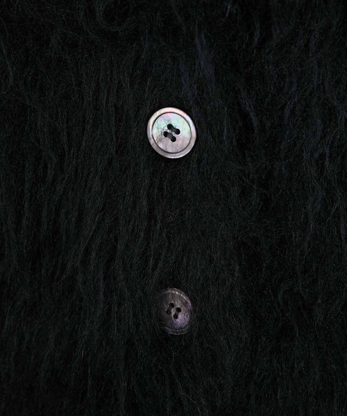 LA PEAU DE GEM（ラポドゥジェム）の「【LA PEAU DE GEM】luxe shaggy cardigan/リュクスシャギーカーディガン（カーディガン/ボレロ・レディース・グレー/ブラック・FREE）」の6枚目の写真