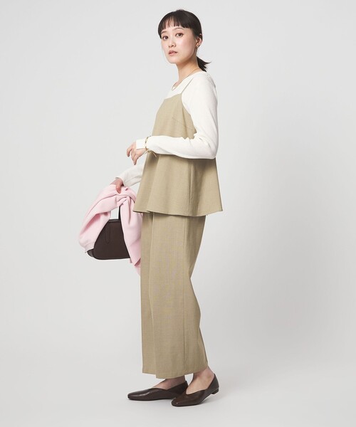 green label relaxing（グリーンレーベルリラクシング）の「［size SHORT/TALLあり］ラミーブレンド オールインワン（つなぎ/オールインワン・レディース・ネイビー/ベージュ・TALL/SHORT/FREE）」の2枚目の写真