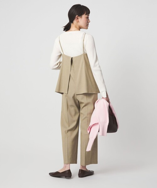 green label relaxing（グリーンレーベルリラクシング）の「［size SHORT/TALLあり］ラミーブレンド オールインワン（つなぎ/オールインワン・レディース・ネイビー/ベージュ・TALL/SHORT/FREE）」の17枚目の写真