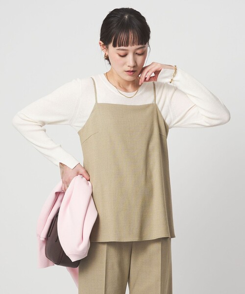 green label relaxing（グリーンレーベルリラクシング）の「［size SHORT/TALLあり］ラミーブレンド オールインワン（つなぎ/オールインワン・レディース・ネイビー/ベージュ・TALL/SHORT/FREE）」の21枚目の写真