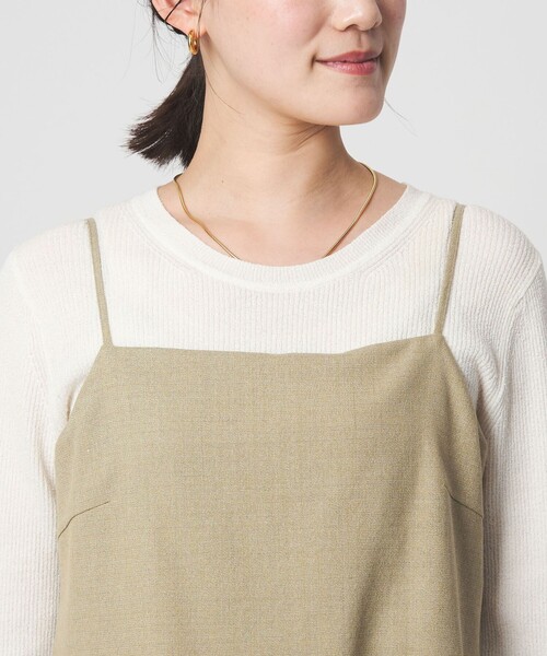 green label relaxing（グリーンレーベルリラクシング）の「［size SHORT/TALLあり］ラミーブレンド オールインワン（つなぎ/オールインワン・レディース・ネイビー/ベージュ・TALL/SHORT/FREE）」の15枚目の写真