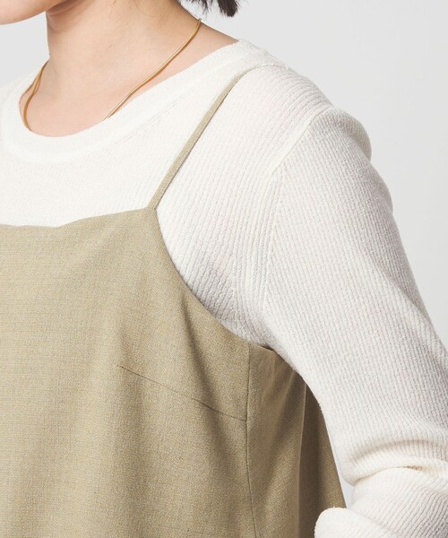 green label relaxing（グリーンレーベルリラクシング）の「［size SHORT/TALLあり］ラミーブレンド オールインワン（つなぎ/オールインワン・レディース・ネイビー/ベージュ・TALL/SHORT/FREE）」の9枚目の写真