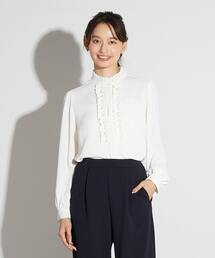 【MELROSE CLAIRE noir】入卒園式・卒入学式・バックサテンフリルブラウス