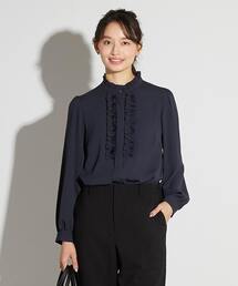【MELROSE CLAIRE noir】入卒園式・卒入学式・バックサテンフリルブラウス