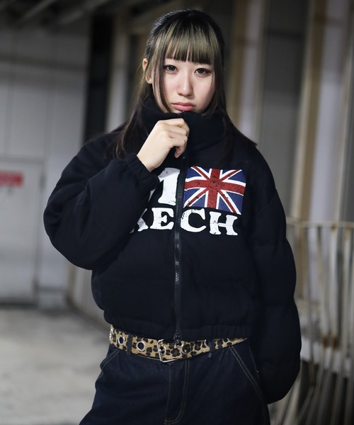 ATMARK（アットマーク）の「《２サイズ展開　/　UNISEX　》リブ編みニット　ショート丈　パフジャケット（ダウンジャケット/コート・レディース・ブラック/グレー・M/L）」の18枚目の写真
