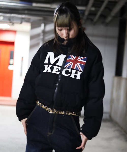 ATMARK（アットマーク）の「《２サイズ展開　/　UNISEX　》リブ編みニット　ショート丈　パフジャケット（ダウンジャケット/コート・レディース・ブラック/グレー・M/L）」の17枚目の写真