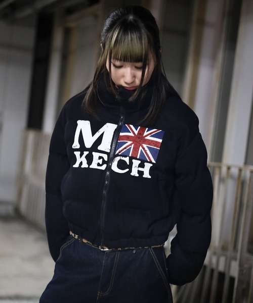 ATMARK（アットマーク）の「《２サイズ展開　/　UNISEX　》リブ編みニット　ショート丈　パフジャケット（ダウンジャケット/コート・レディース・ブラック/グレー・M/L）」の16枚目の写真