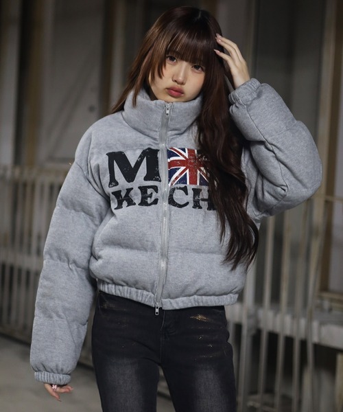 セール】《2サイズ展開 / UNISEX 》リブ編みニット ショート丈 パフ