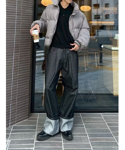 Chikashitsu +（チカシツプラス）の「【Chikashitsu +】cropped puffer jacket / 【チカシツプラス】クロップドパファージャケット（ダウンジャケット/コート・メンズ・ブラック/グレー/オリーブ・ONE SIZE）」の11枚目の写真