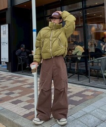 Chikashitsu +（チカシツプラス）の「【Chikashitsu +】cropped puffer jacket / 【チカシツプラス】クロップドパファージャケット（ダウンジャケット/コート）」