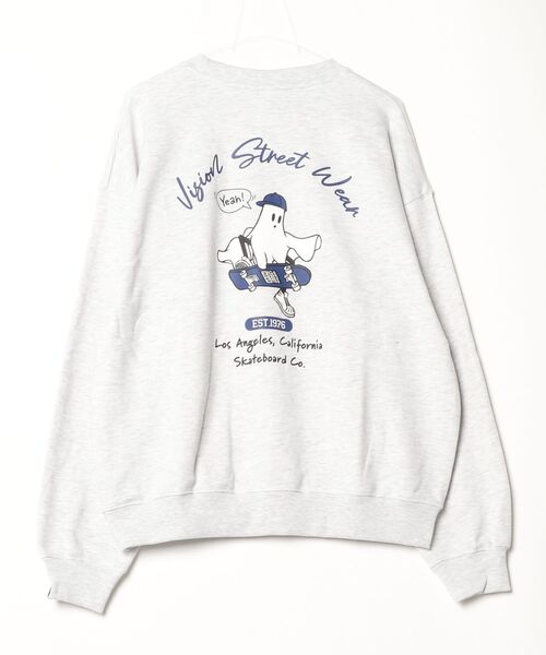 VISION STREET WEAR（ヴィジョンストリートウェア）の「【VISION STREET WEAR/ヴィジョンストリートウェア】Arch Ghost TRN/ゴースト バックプリント トレーナー スウェット（スウェット・メンズ・ブラック/オフホワイト・L/M）」の6枚目の写真