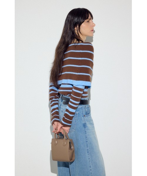 AZUL by moussy(アズールバイマウジー)の「メタルフレームスクエアバッグ(ショルダーバッグ・レディース・ブラック/ライトグリーン/ダークベージュ・FREE)」の16枚目の写真