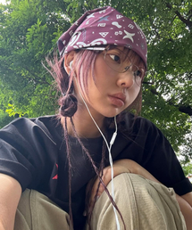 CHICKS（チックス）の「エスニックバンダナバーガンディ（バンダナ/スカーフ）」