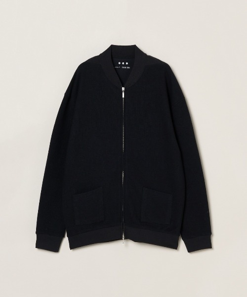 three dots（スリードッツ）の「ウールミックス パイルフェイス ジップシャツ（スウェット・メンズ・ブラック/グレー系その他/ブルー系その他・MEDIUM/SMALL/LARGE）」の2枚目の写真