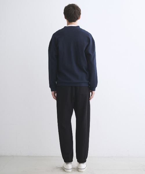 three dots（スリードッツ）の「ウールミックス パイルフェイス ジップシャツ（スウェット・メンズ・ブラック/グレー系その他/ブルー系その他・MEDIUM/SMALL/LARGE）」の12枚目の写真