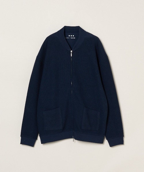 three dots（スリードッツ）の「ウールミックス パイルフェイス ジップシャツ（スウェット・メンズ・ブラック/グレー系その他/ブルー系その他・MEDIUM/SMALL/LARGE）」の4枚目の写真