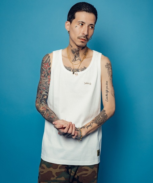 Subciety（サブサエティ）の「Maria tank top（タンクトップ・メンズ・ブラック/ホワイト/ダークグレー・SMALL/MEDIUM/LARGE/X-LARGE/XX-LARGE）」の8枚目の写真