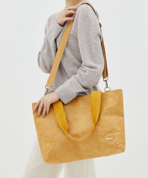 WALLAROO(ワラル)の「ワラル 3wayバッグ ラファワイド_ベージュ(エコバッグ/サブバッグ・レディース・ベージュ・FREE)」の5枚目の写真