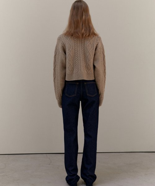 UNNOUT（アナウト）の「CABLE WOOL KNIT CARDIGAN - BEIGE（カーディガン/ボレロ・レディース・その他・ONE SIZE）」の5枚目の写真