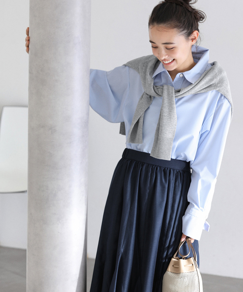 La TOTALITE（ラトータリテ）の「【洗える】インターシャロゴニット（ニット/セーター・レディース・チャコールグレー/ホワイト/ネイビー・FREE）」の7枚目の写真