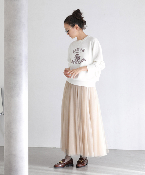 La TOTALITE（ラトータリテ）の「【洗える】インターシャロゴニット（ニット/セーター・レディース・チャコールグレー/ホワイト/ネイビー・FREE）」の10枚目の写真