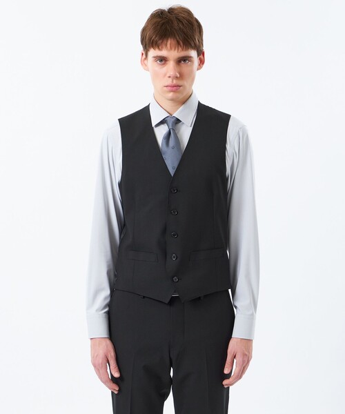 MACKINTOSH PHILOSOPHY(マッキントッシュ フィロソフィー)の「トロッター ウェストコート #109 ウール混ストレッチトロピカル(ベスト・メンズ・ブラック/ダークネイビー・40/38)」の7枚目の写真